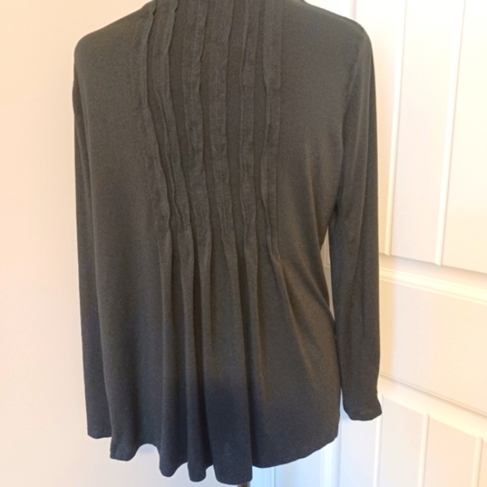Joseph A Knit Long Sleeve Syretch Knit Tunic Top Blouse Sz Medium Black - Picture 4 of 11